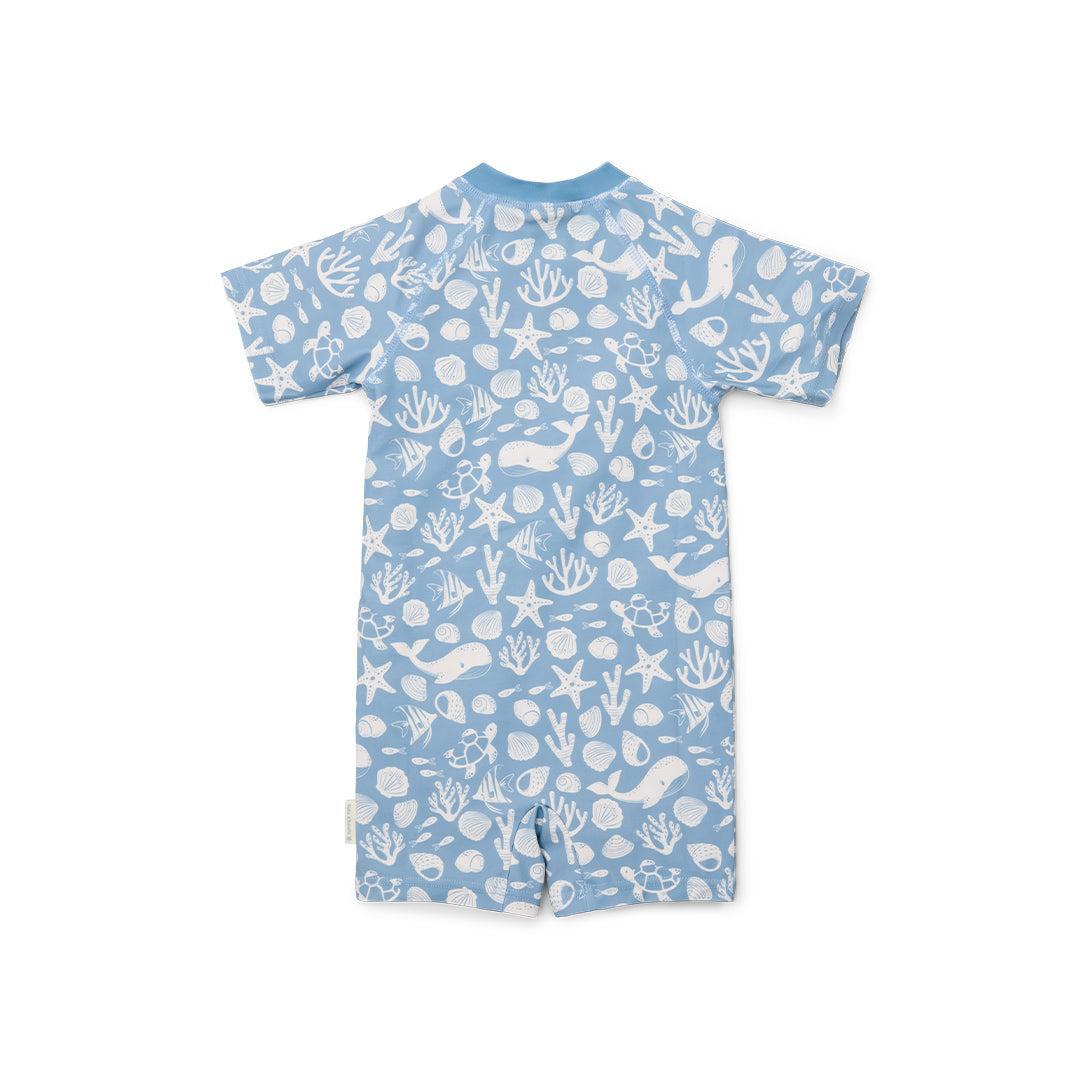 Little Dutch Swimsuit Short Sleeves - Sea Life Ocean Blue-Swimsuits-Sea Life Ocean Blue-62/68 | Natural Baby Shower