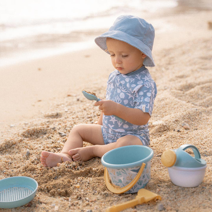 Little Dutch Swimsuit Short Sleeves - Sea Life Ocean Blue-Swimsuits-Sea Life Ocean Blue-62/68 | Natural Baby Shower