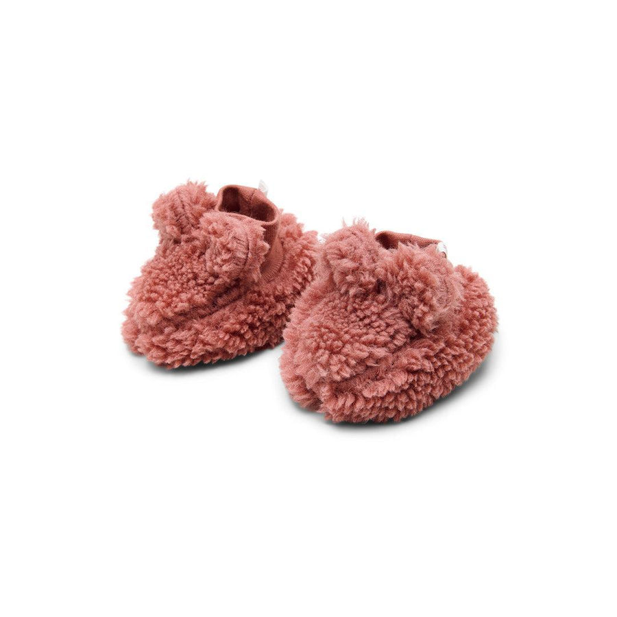 Little Dutch Teddy Booties - Pink Blush-Booties-Pink Blush-0-3m | Natural Baby Shower
