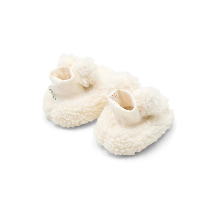 Little Dutch Teddy Booties - Off White-Booties-Off White-0-3m | Natural Baby Shower