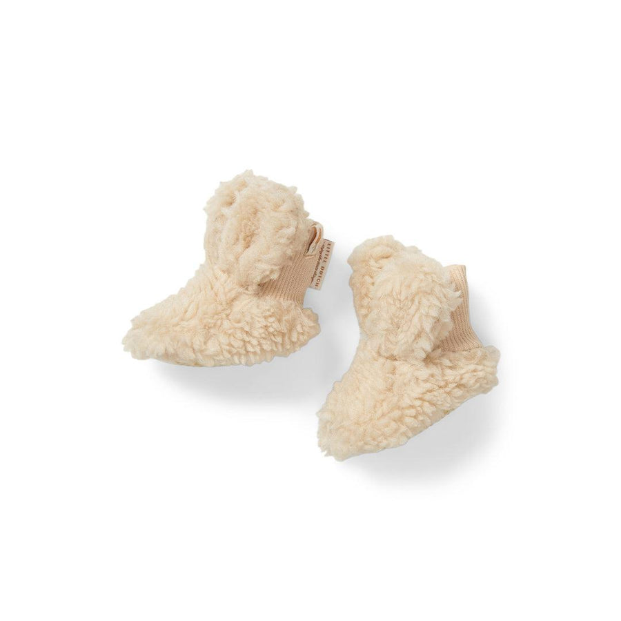 Little Dutch Teddy Booties - Sand-Booties-Sand-0-3m | Natural Baby Shower