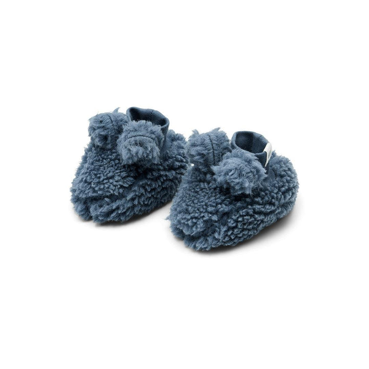 Little Dutch Teddy Booties - Stone Blue-Booties-Stone Blue-0-3m | Natural Baby Shower