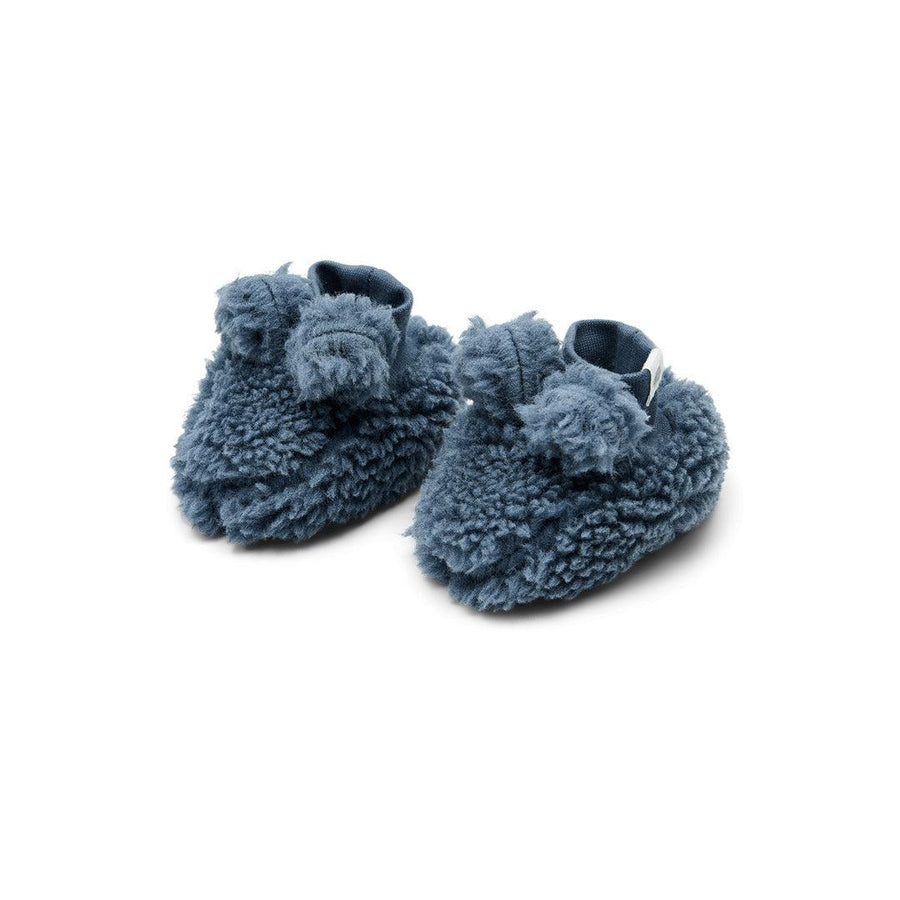 Little Dutch Teddy Booties - Stone Blue-Booties-Stone Blue-0-3m | Natural Baby Shower