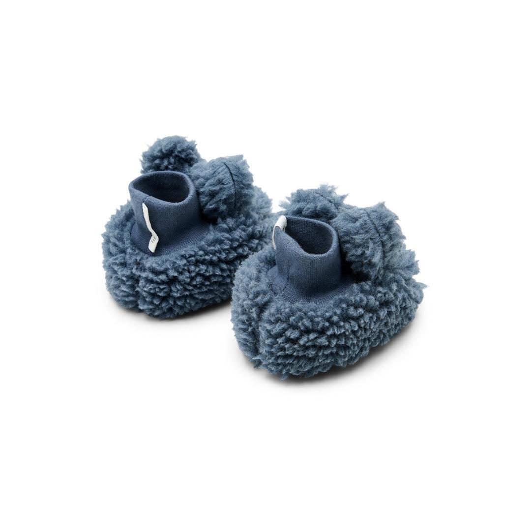 Little Dutch Teddy Booties - Stone Blue-Booties-Stone Blue-0-3m | Natural Baby Shower