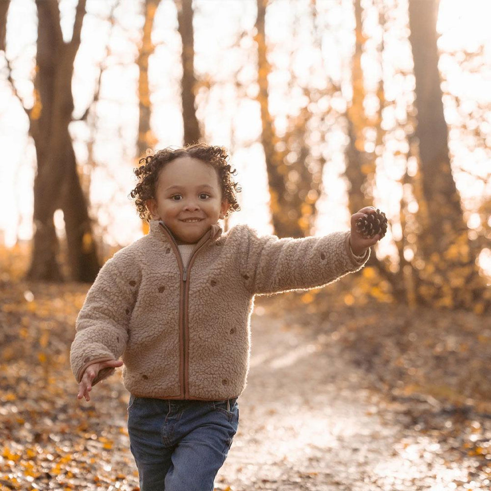 Little Dutch Teddy Cardigan - Taupe-Cardigans-Taupe-6-9m | Natural Baby Shower