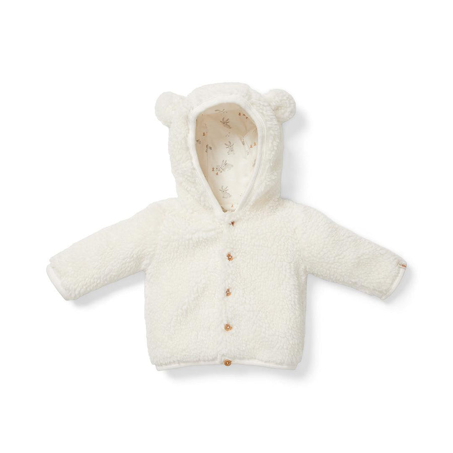 Little Dutch Teddy Jacket - Off White - Baby Bunny-Coats-Off White-2-4m | Natural Baby Shower