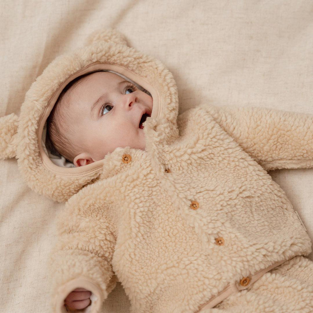 Little Dutch Teddy Jacket - Sand - Baby Bunny-Coats-Sand-2-4m | Natural Baby Shower