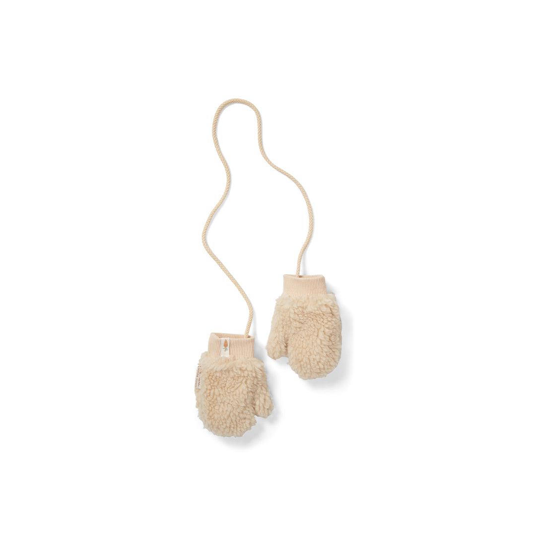 Little Dutch Teddy Mittens - Sand-Gloves + Mittens-Sand-0-12m | Natural Baby Shower