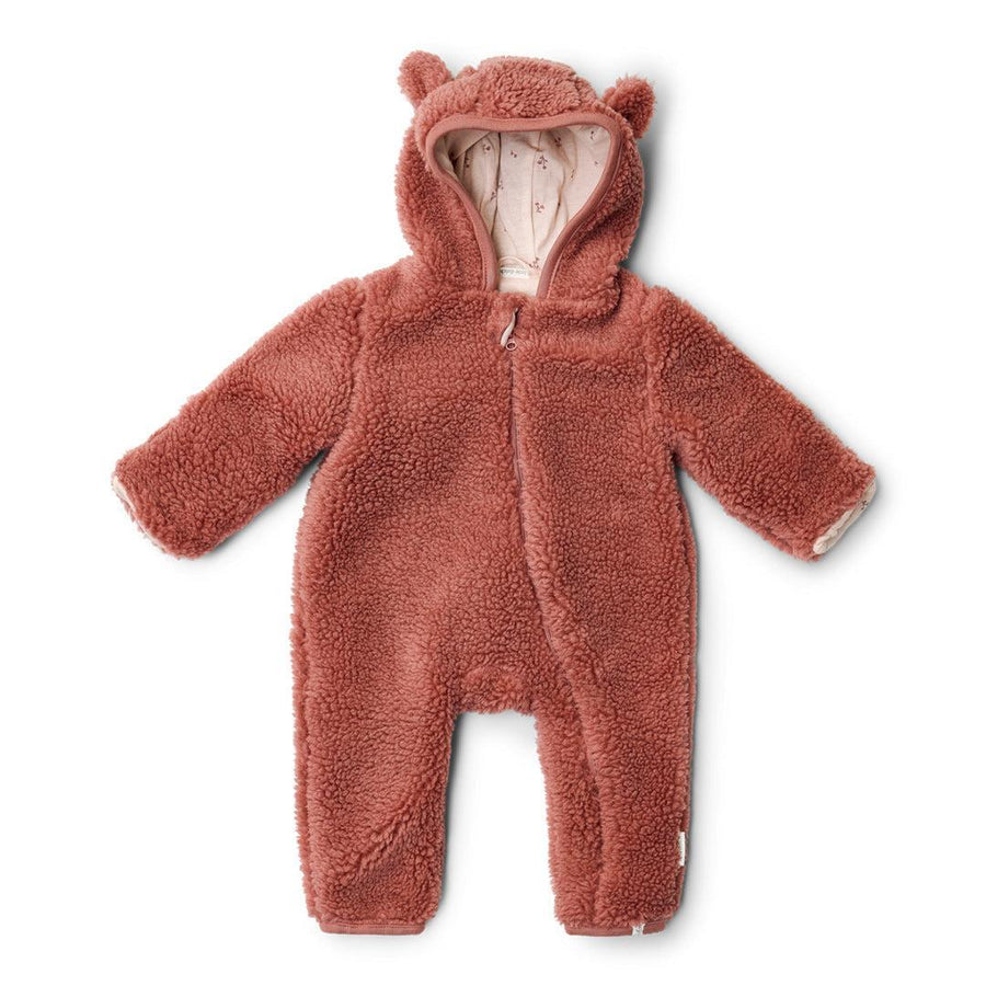 Little Dutch Teddy One-Piece Suit - Pink Blush-Bodysuits-Pink Blush-3-6m | Natural Baby Shower