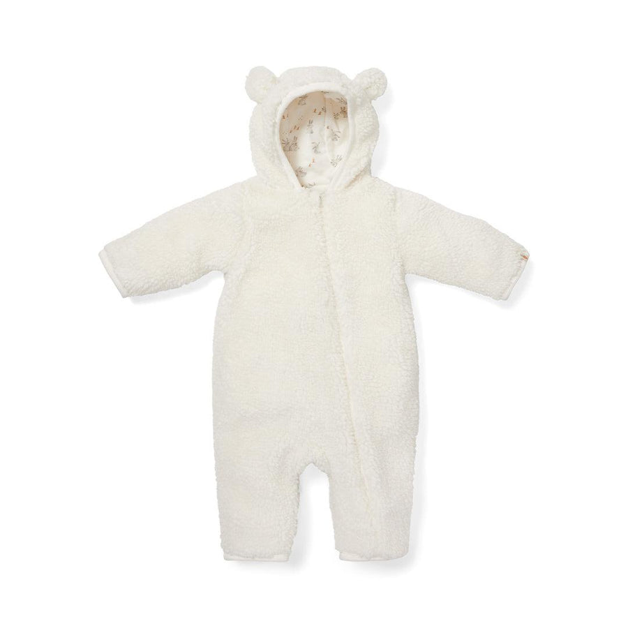 Little Dutch Teddy One-Piece Suit - Off White - Baby Bunny-Bodysuits-Off White-0-2m | Natural Baby Shower