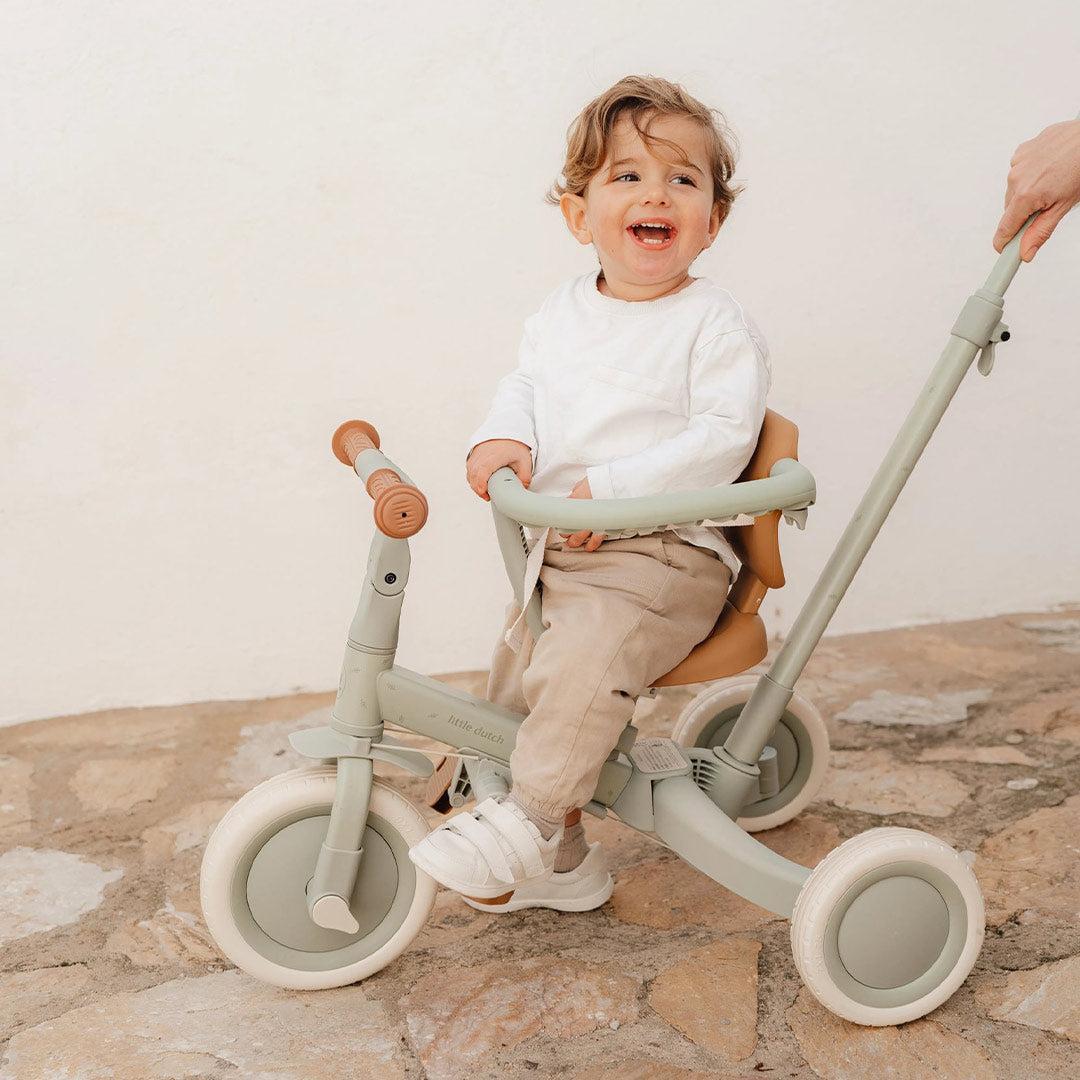 Little Dutch 4 in 1 Tricycle - Green-Trikes-Green-One Size | Natural Baby Shower