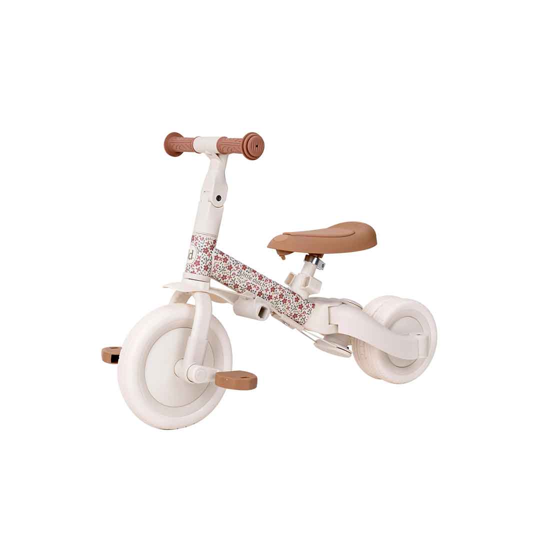 Little Dutch 4 in 1 Tricycle - Off White-Trikes-Off White-One Size | Natural Baby Shower