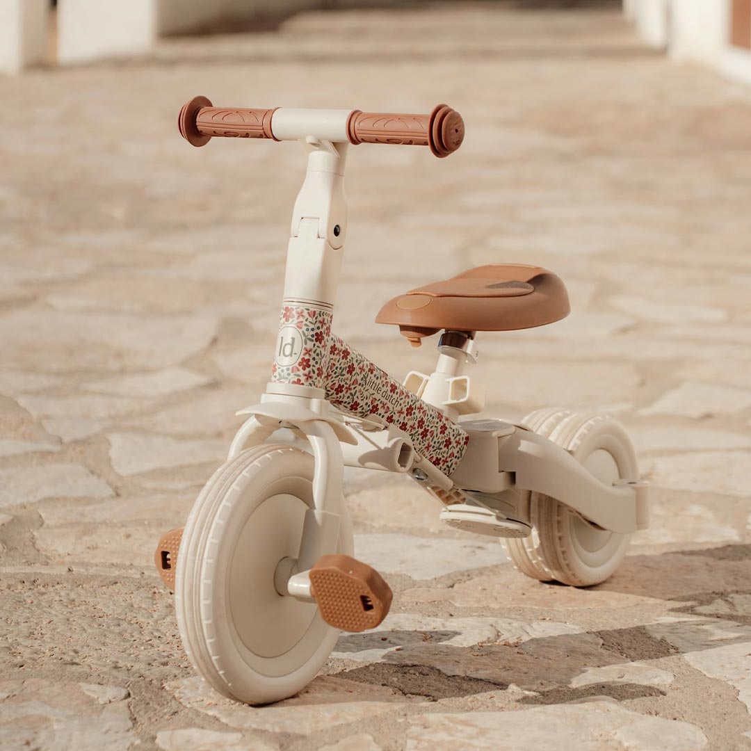 Little Dutch 4 in 1 Tricycle - Off White-Trikes-Off White-One Size | Natural Baby Shower