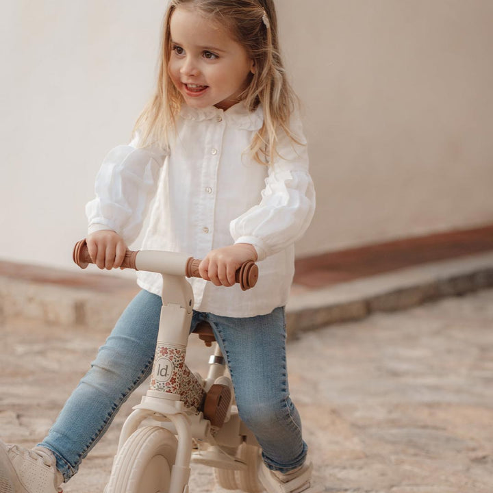 Little Dutch 4 in 1 Tricycle - Off White-Trikes-Off White-One Size | Natural Baby Shower