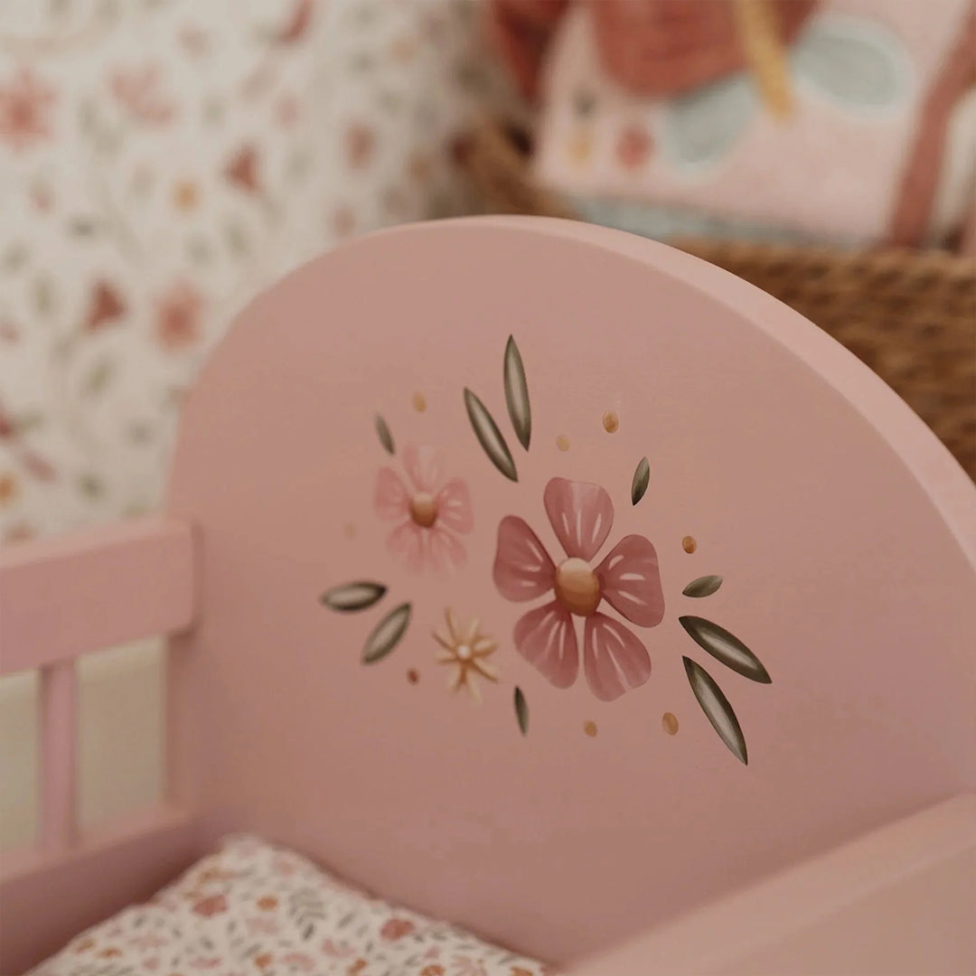 Little Dutch Wooden Doll Bed - Pink