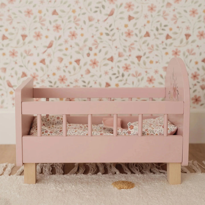 Little Dutch Wooden Doll Bed - Pink