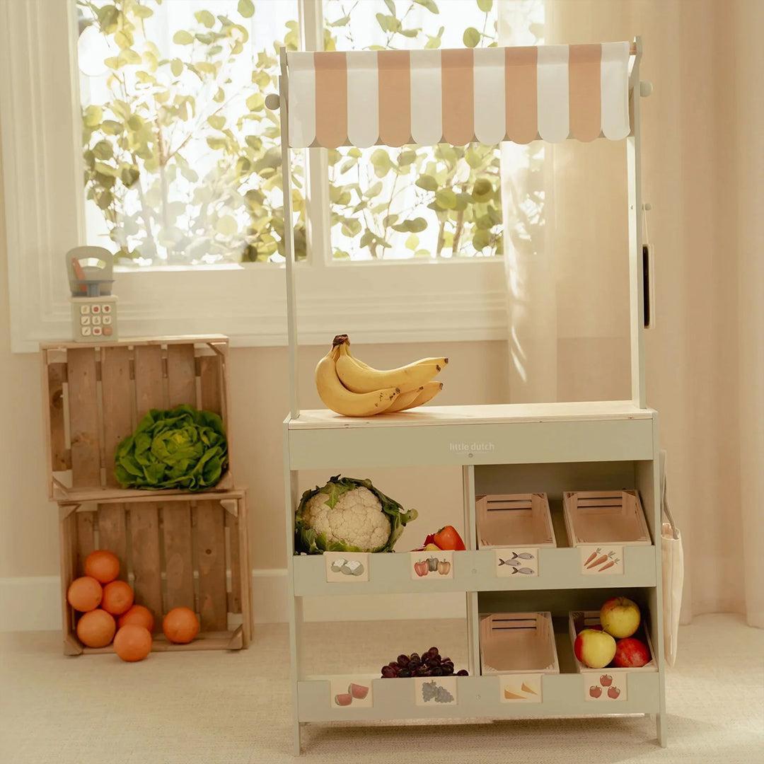 Little Dutch Wooden Market Stall-Role Play- | Natural Baby Shower