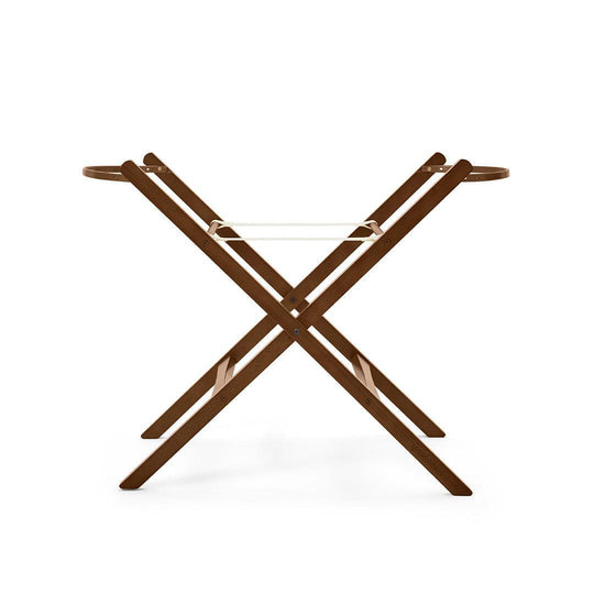The Little Green Sheep Foldable Moses Basket Stand - Walnut-Moses Basket Stands-Walnut- | Natural Baby Shower