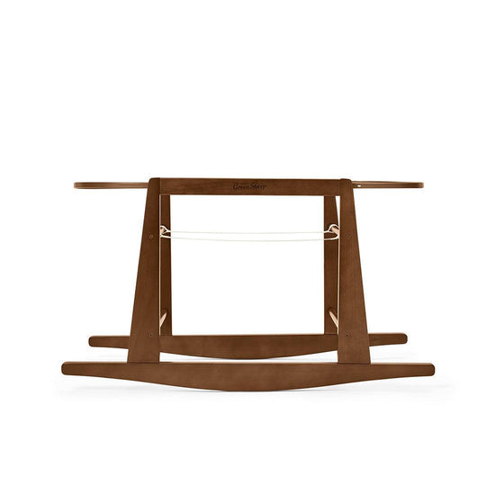 The Little Green Sheep Rocking Moses Basket Stand - Walnut-Moses Basket Stands-Walnut- | Natural Baby Shower