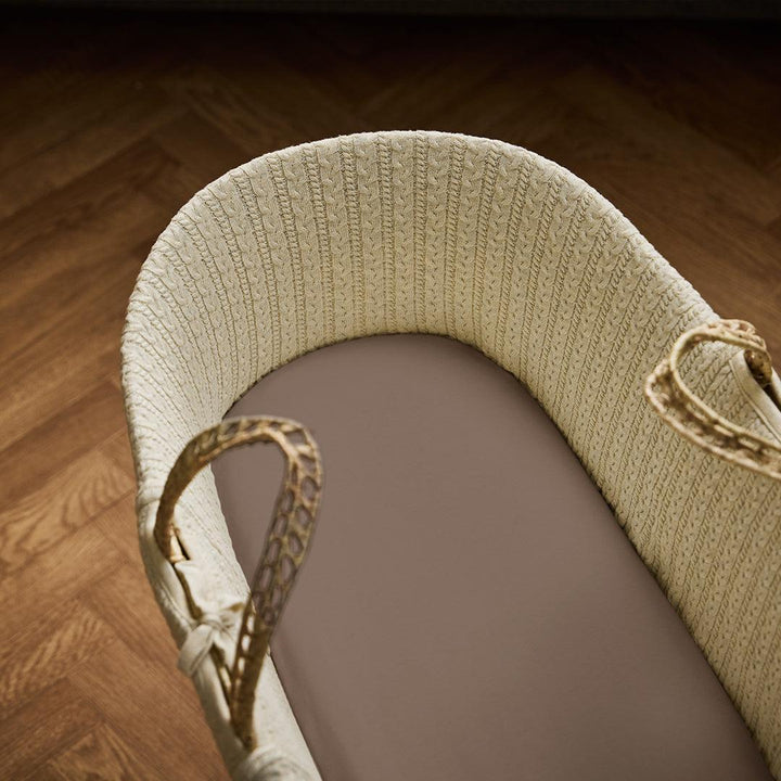 The Little Green Sheep Twin Pack Moses Basket Sheets - Cocoa-Sheets-Cocoa-Moses | Natural Baby Shower