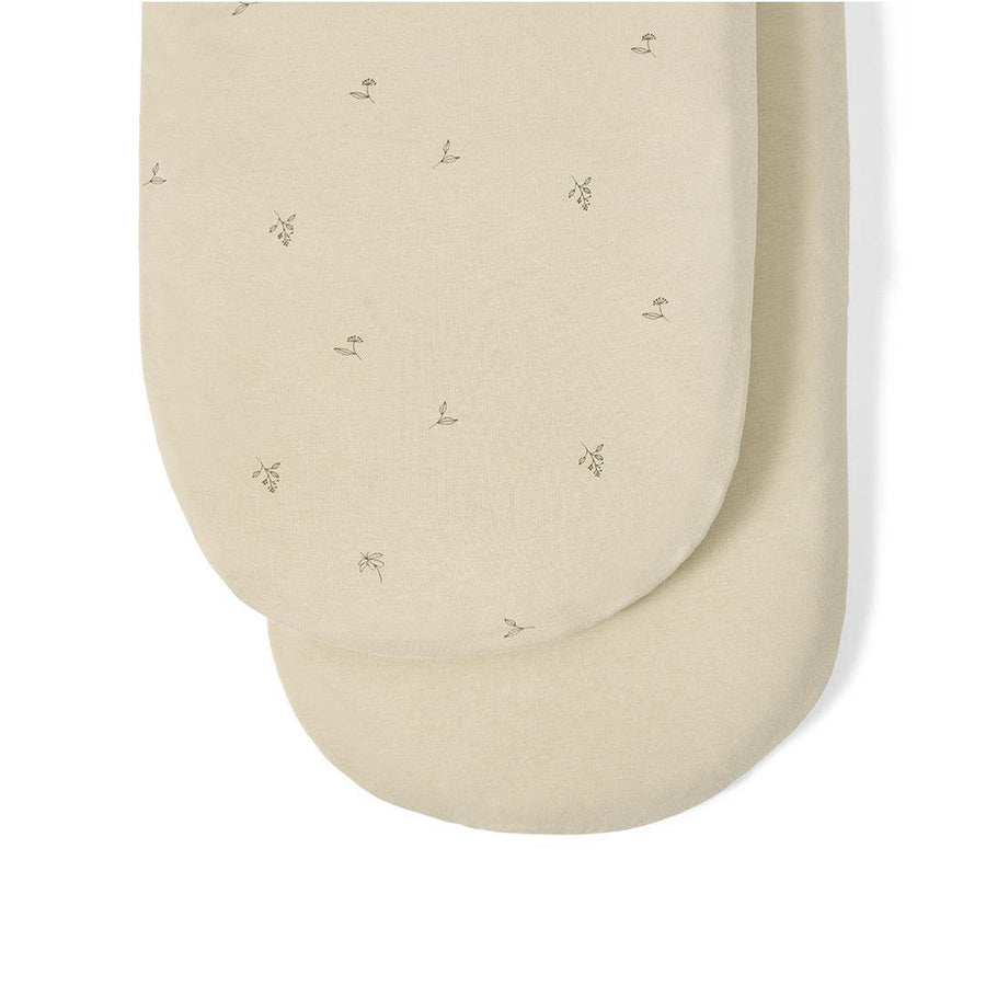 The Little Green Sheep Twin Pack Moses Basket Sheets - Floral Print-Sheets-Floral Print-Moses | Natural Baby Shower