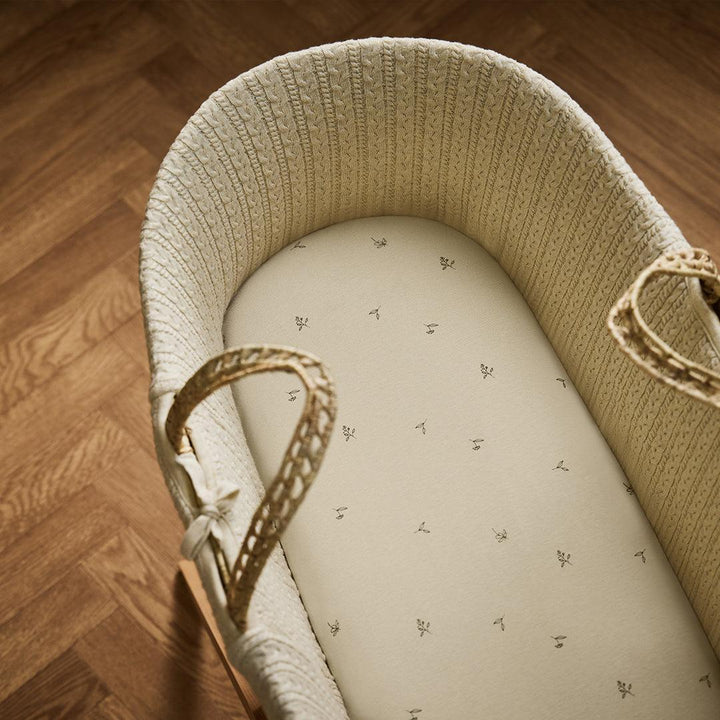 The Little Green Sheep Twin Pack Moses Basket Sheets - Floral Print-Sheets-Floral Print-Moses | Natural Baby Shower