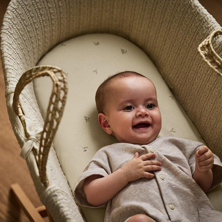 The Little Green Sheep Twin Pack Moses Basket Sheets - Floral Print-Sheets-Floral Print-Moses | Natural Baby Shower