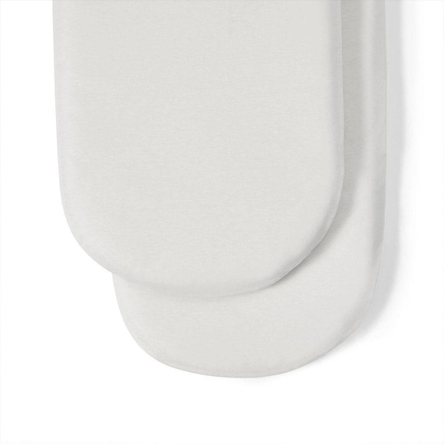 The Little Green Sheep Twin Pack Moses Basket Sheets - White-Sheets-White-Moses | Natural Baby Shower