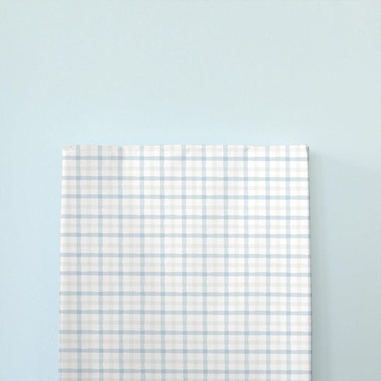 The Little Bumble Co. Anti Roll Changing Mat - Blue Beige Plaid-Changing Mats-Blue Beige Plaid- | Natural Baby Shower