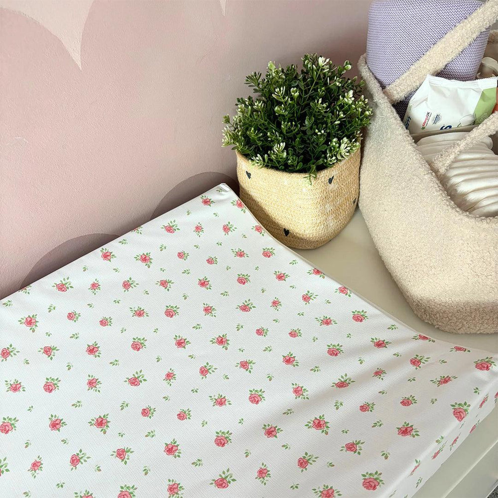 The Little Bumble Co. Anti Roll Changing Mat - Mini Roses-Changing Mats-Mini Roses- | Natural Baby Shower