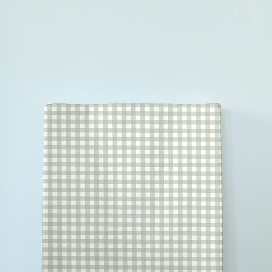 The Little Bumble Co. Anti Roll Changing Mat - Sage Gingham-Changing Mats-Sage Gingham- | Natural Baby Shower