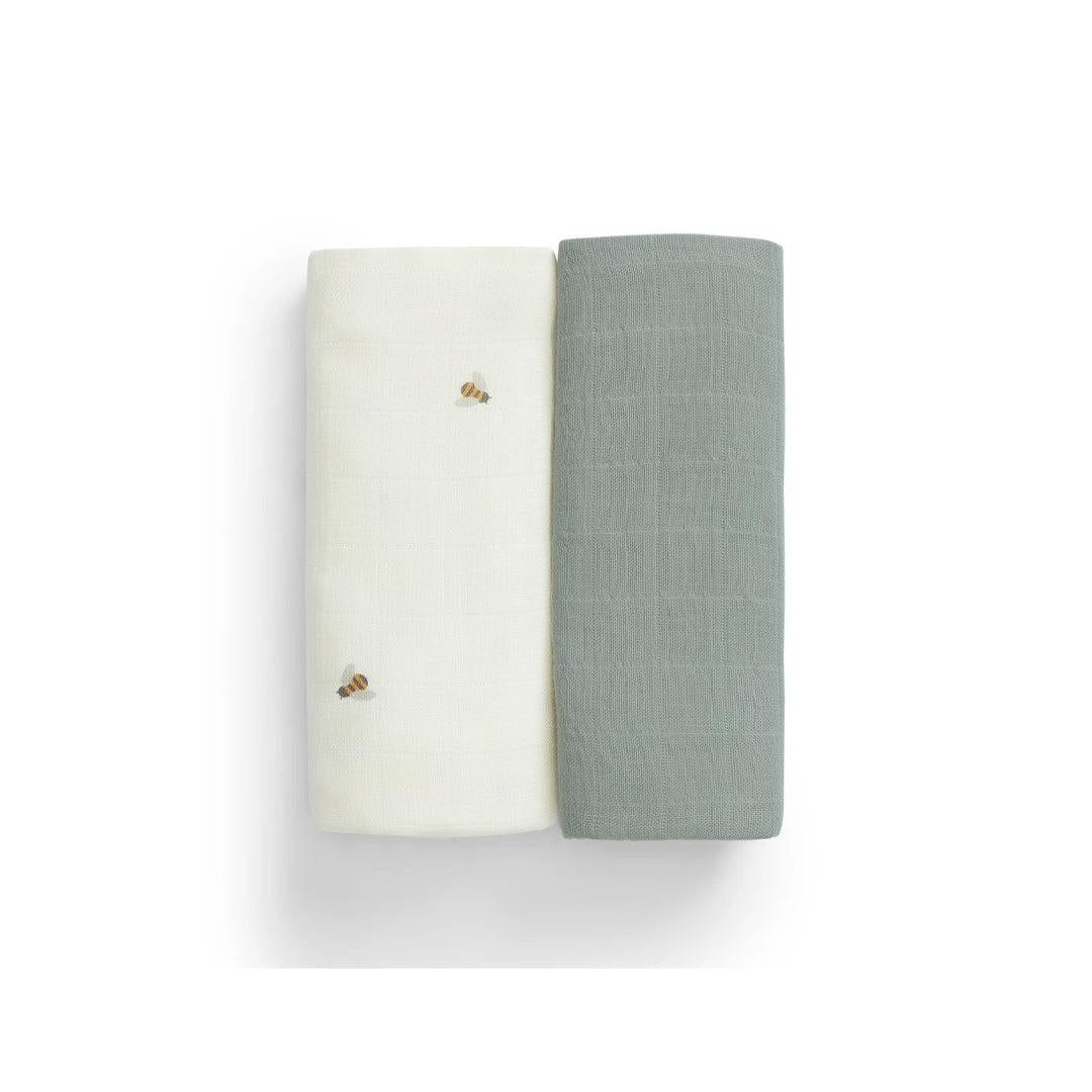 Love to Dream Burp Cloth 2 Pack - Bees/Olive-Washcloths-Bees/Olive-One Size | Natural Baby Shower