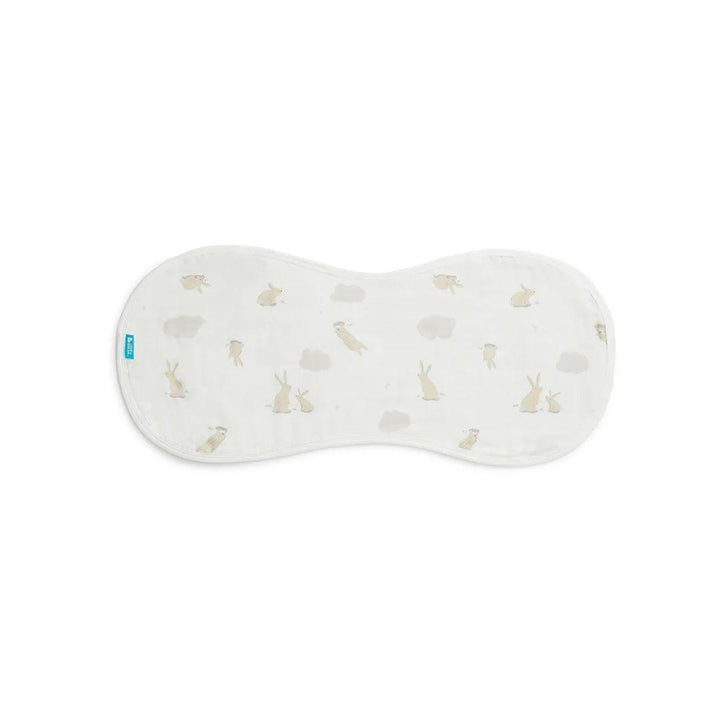 Love to Dream Burp Cloth 2 Pack - Cloud Bunnies/Oatmeal-Washcloths-Cloud Bunnies/Oatmeal-One Size | Natural Baby Shower