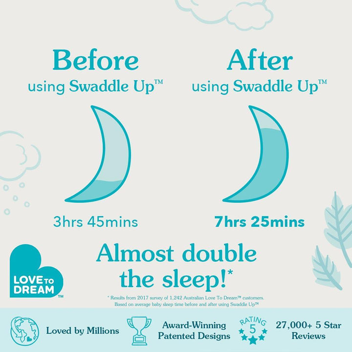 Love to Dream Swaddle Up Sleeping Bag 1.0 Tog - Bows Cream-Sleeping Bags-Bows Cream-Newborn | Natural Baby Shower