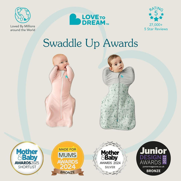 Love to Dream Swaddle Up (1.5 Tog) - Moon & Back - Dusty Pink-Sleeping Bags-Moon & Back - Dusty Pink-S | Natural Baby Shower
