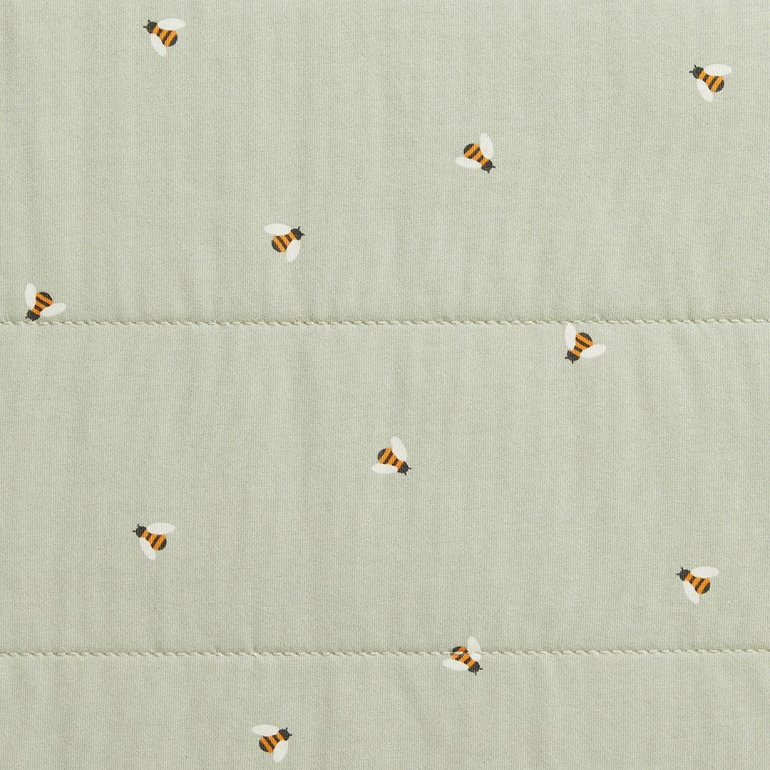 Love to Dream Sleep Bag 2.5 Tog Sleeveless Quilted Cotton - Olive Bees-Sleeping Bags-Olive Bees-6-12m | Natural Baby Shower