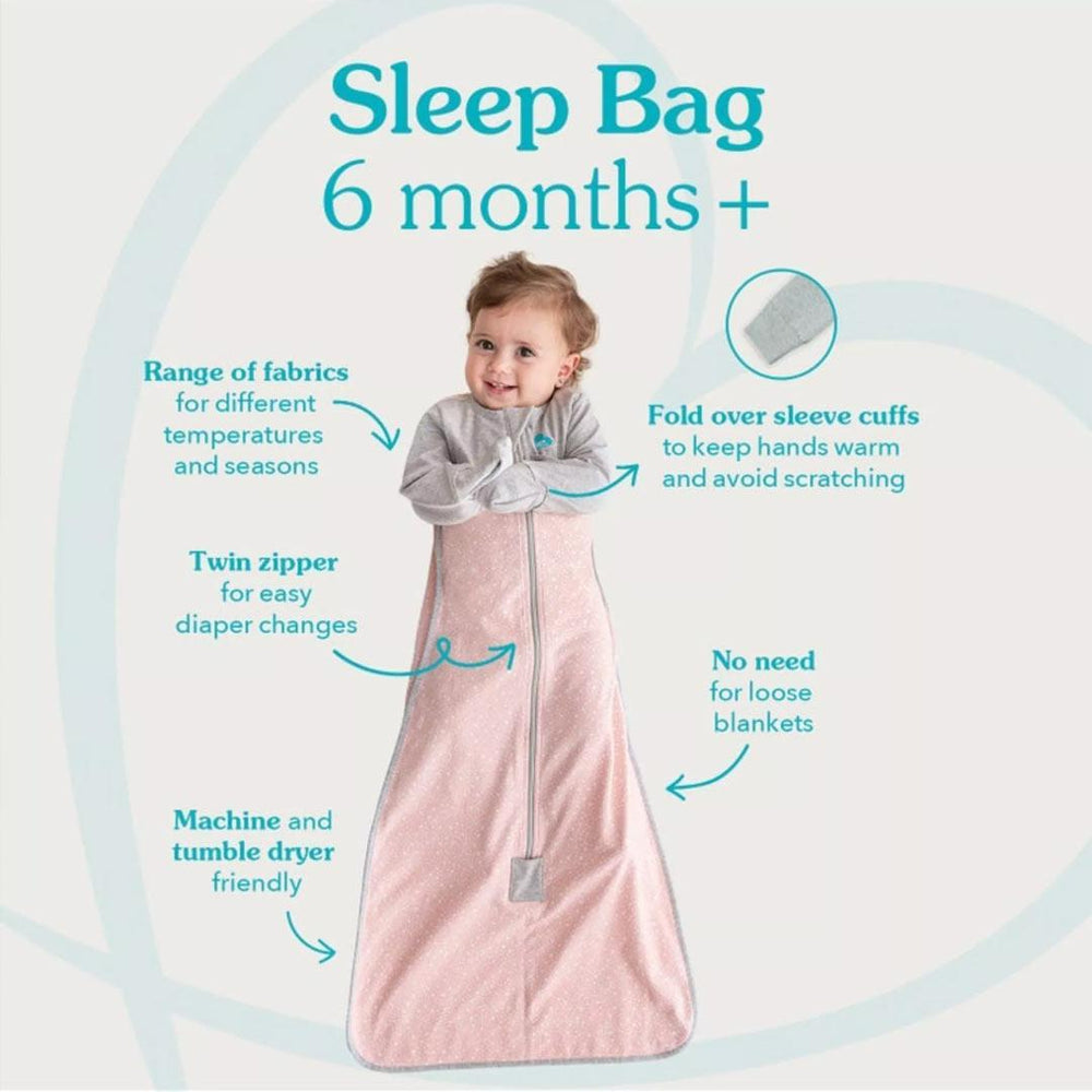 Love to Dream Sleep Bag (2.5 Tog) - Pebbles Rose-Sleeping Bags-Pebbles Rose-18-36m | Natural Baby Shower