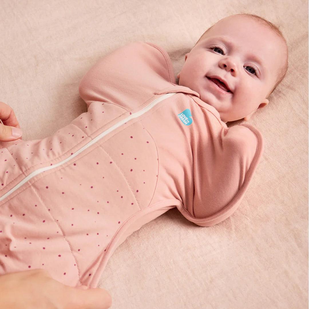 Love to Dream Swaddle Up (2.5 Tog) - Pebbles Rose-Sleeping Bags-Pebbles Rose-S | Natural Baby Shower