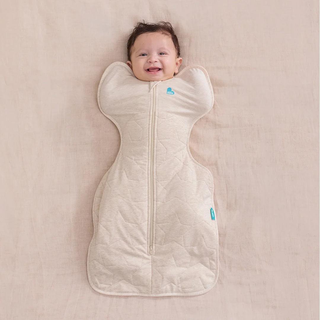 Love to Dream Swaddle Up 2.5 Tog Quilted Cotton - Oatmeal Starturn-Sleeping Bags-Oatmeal Starturn-NB | Natural Baby Shower