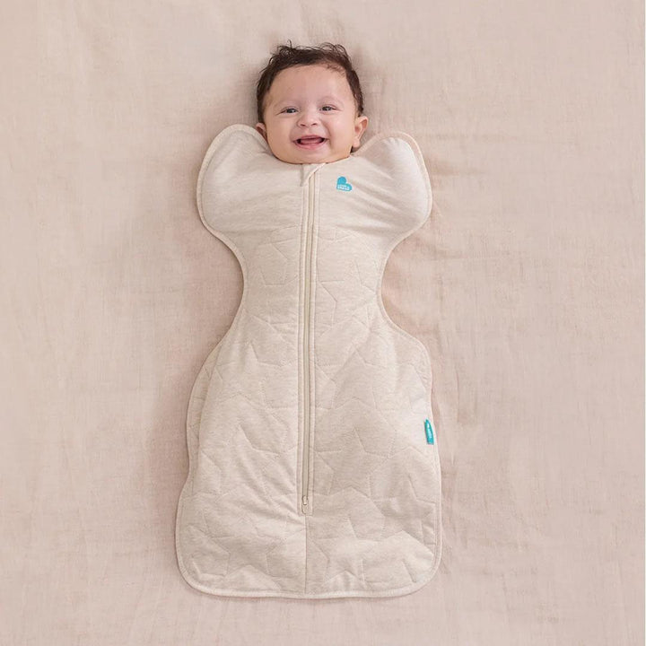 Love to Dream Swaddle Up 2.5 Tog Quilted Cotton - Oatmeal Starturn-Sleeping Bags-Oatmeal Starturn-NB | Natural Baby Shower