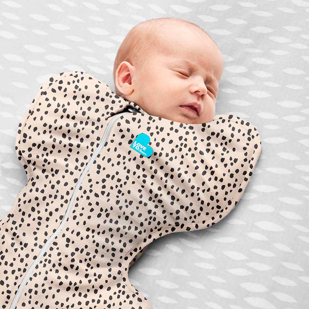 Love To Dream Swaddle Up Designer Original - 1.0 TOG - Animal Print Beige-Sleepsack Swaddles-Animal Print Beige-Medium | Natural Baby Shower