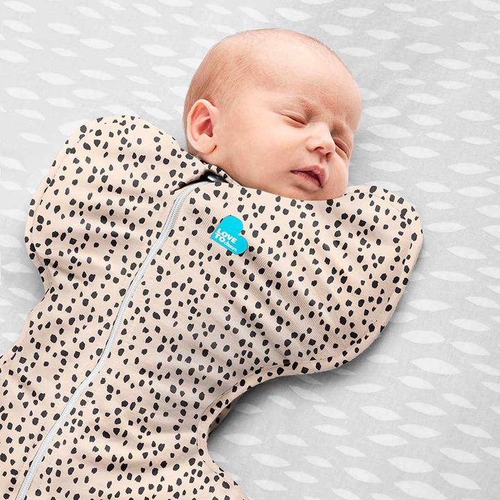 Love To Dream Swaddle Up Designer Original - 1.0 TOG - Animal Print Beige-Sleepsack Swaddles-Animal Print Beige-Medium | Natural Baby Shower