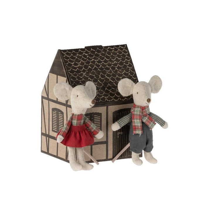 Maileg Winter Mice Twins - Little Brother And Sister-Dolls-Little Brother And Sister- | Natural Baby Shower