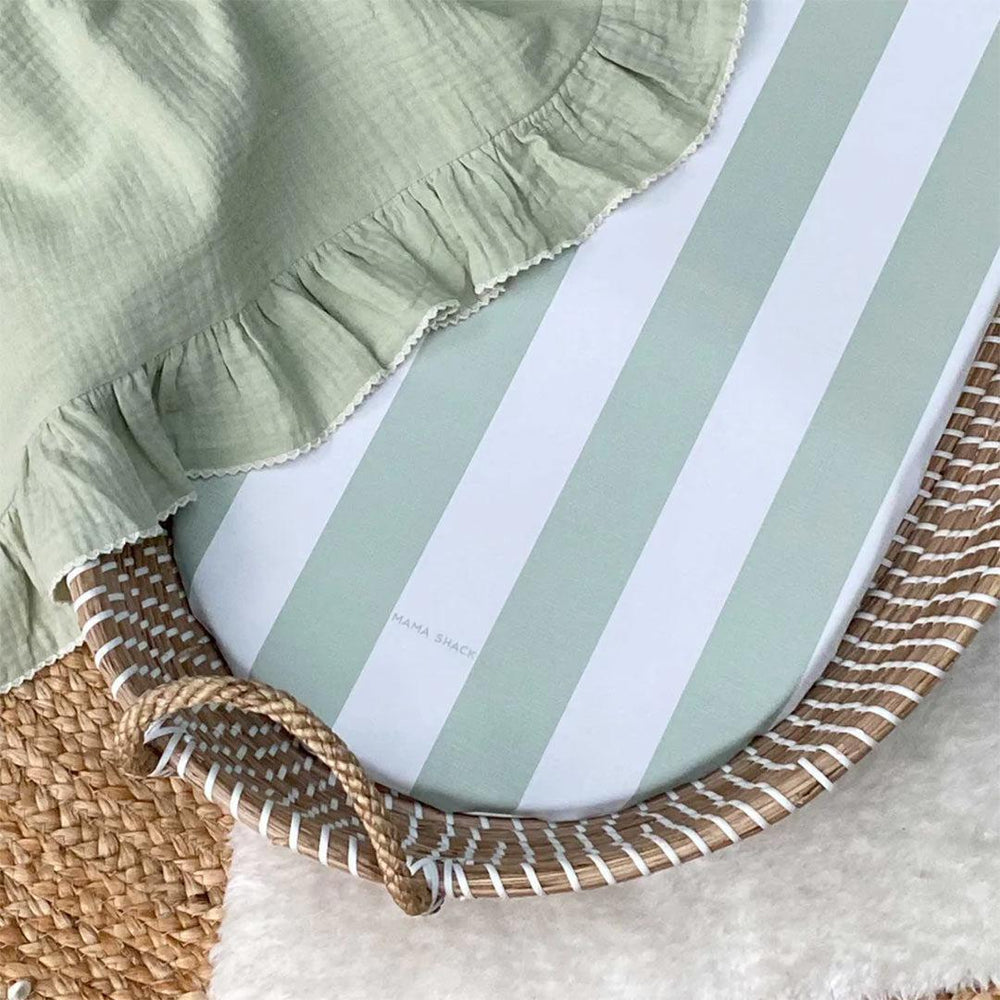 Mama Shack Changing Basket Liner - Candy Stripe Sage-Changing Liners-Candy Stripe Sage-ONE SIZE | Natural Baby Shower