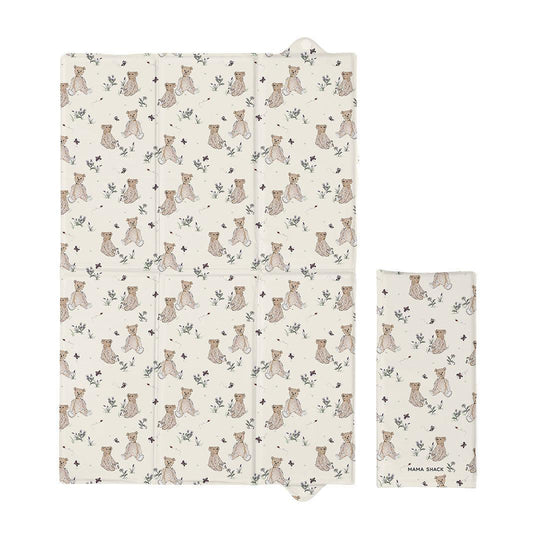 Mama Shack Foldable Travel Mat - Vintage Bear-Travel Changing Mats-Vintage Bear- | Natural Baby Shower