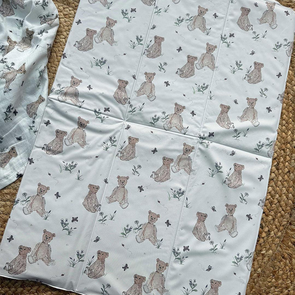 Mama Shack Foldable Travel Mat - Vintage Bear-Travel Changing Mats-Vintage Bear- | Natural Baby Shower