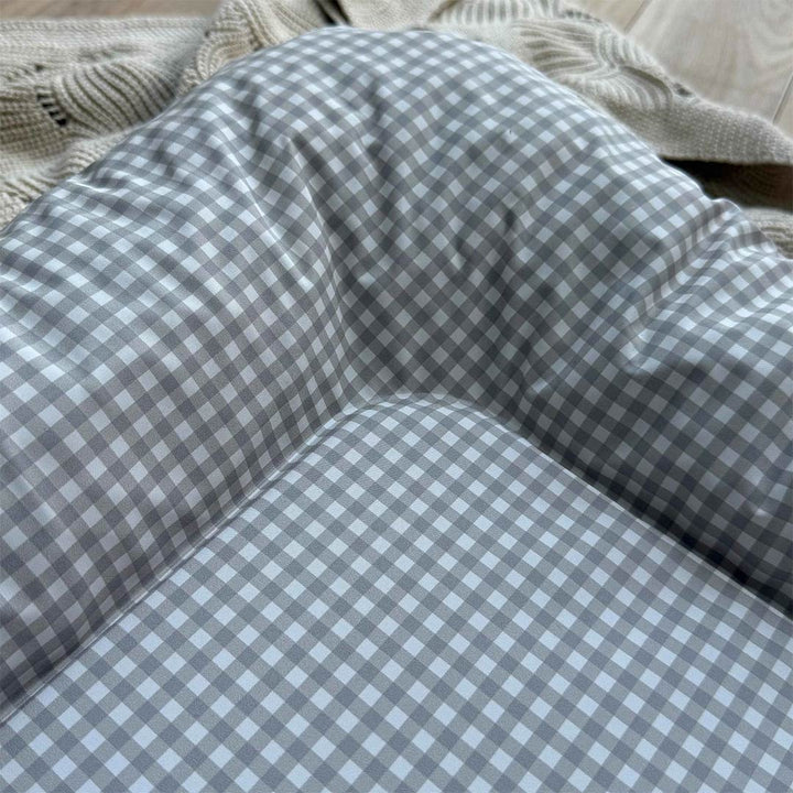 Mama Shack Nest Changing Mat - Greige Gingham-Changing Mats-Greige Gingham-One Size | Natural Baby Shower