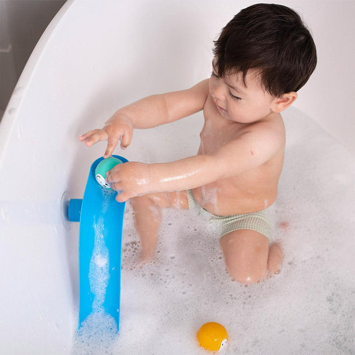 MatchStick Monkey Bathtime Slide Set - Blue-Bath Toys- | Natural Baby Shower