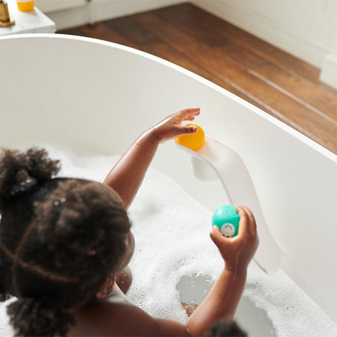 MatchStick Monkey Bathtime Slide Set - White-Bath Toys- | Natural Baby Shower