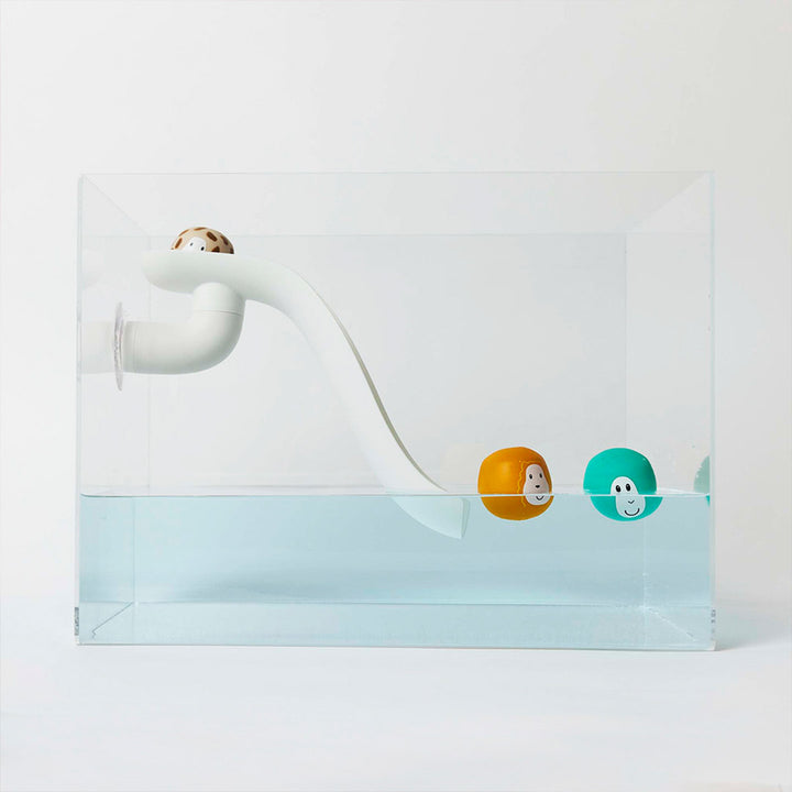 MatchStick Monkey Bathtime Slide Set - White
